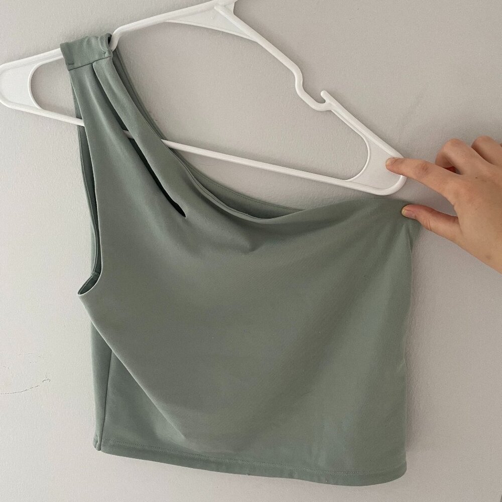 Abercrombie and Fitch Mint Green Seamless One Shoulder Tank